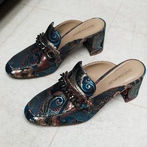 [Like New] Enzo Angiolini Brocade Mules Jacquard Woven Clogs